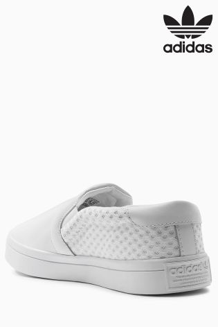 adidas Originals White Court Vantage Slip On